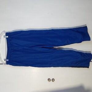 Nike Mens Blue Athletic Track Pants Joggers Zip Leg Pockets Athleisure  Sz.Large